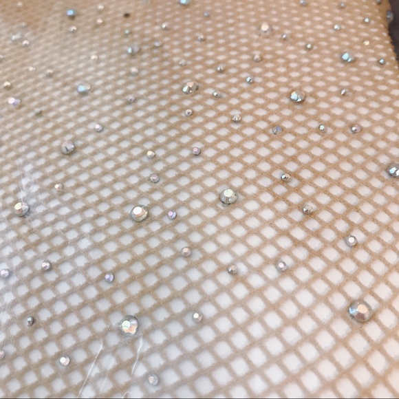 Rhinestone Fishnets Nude - Picture 2 of 3